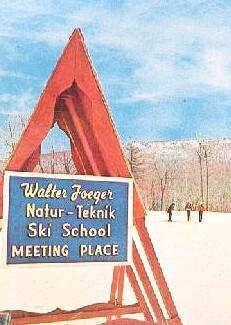 Natur Teknik ski school sign at Camelback