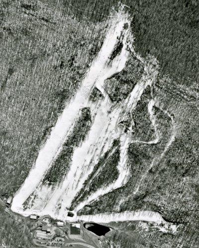 aerial photo of snow bowl circa 1970