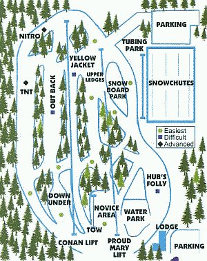 map of Yawgoo Valley Ski Area